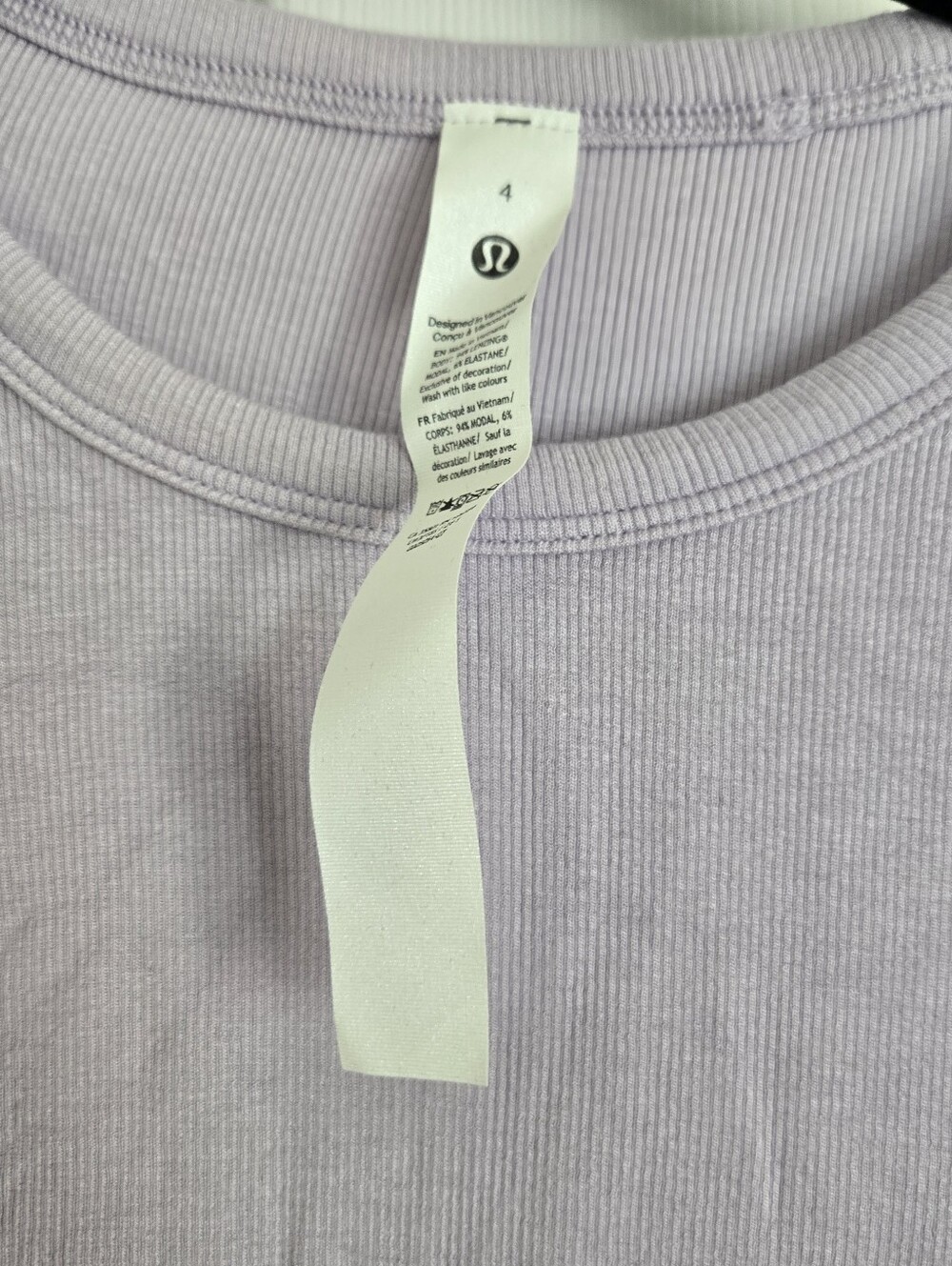Lululemon Hold Tight Short Sleeve In Lilac *discontinued Size 4 - Picture 4 of 6